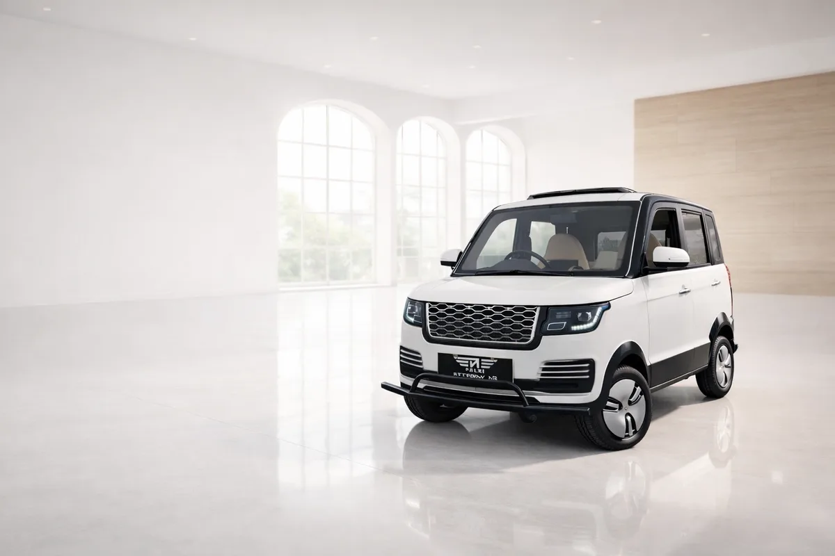 Palki Cityboy V2 — electric passenger car, front three-quarter view