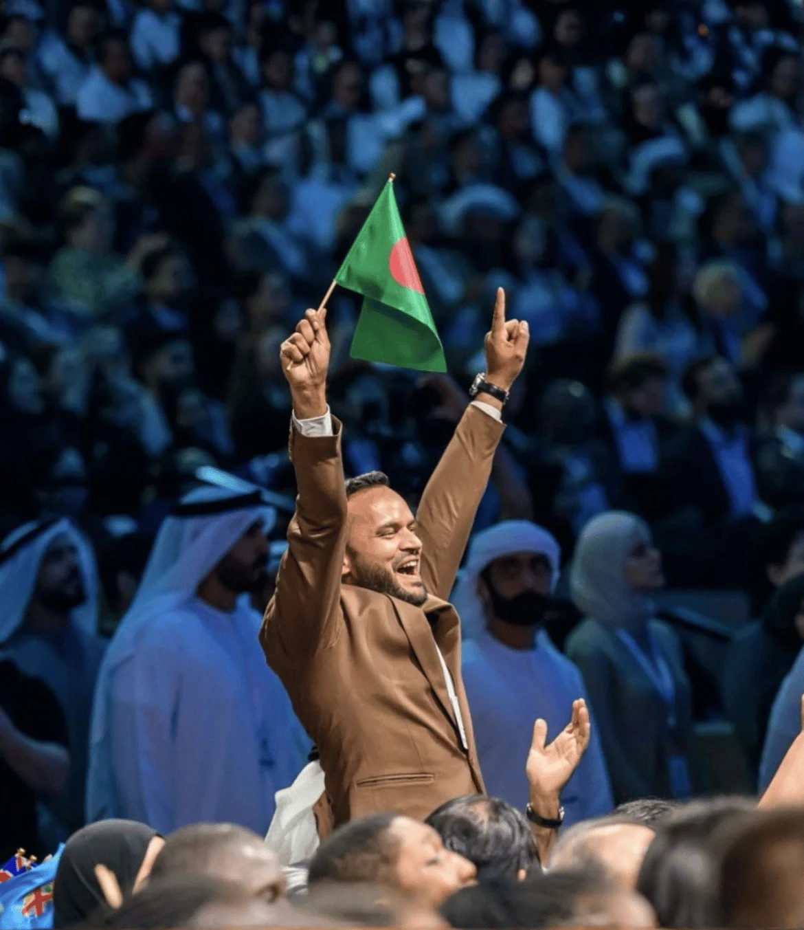 পালকির ভবিষ্যৎ · Bangladesh flag raised at Zayed Prize ceremony