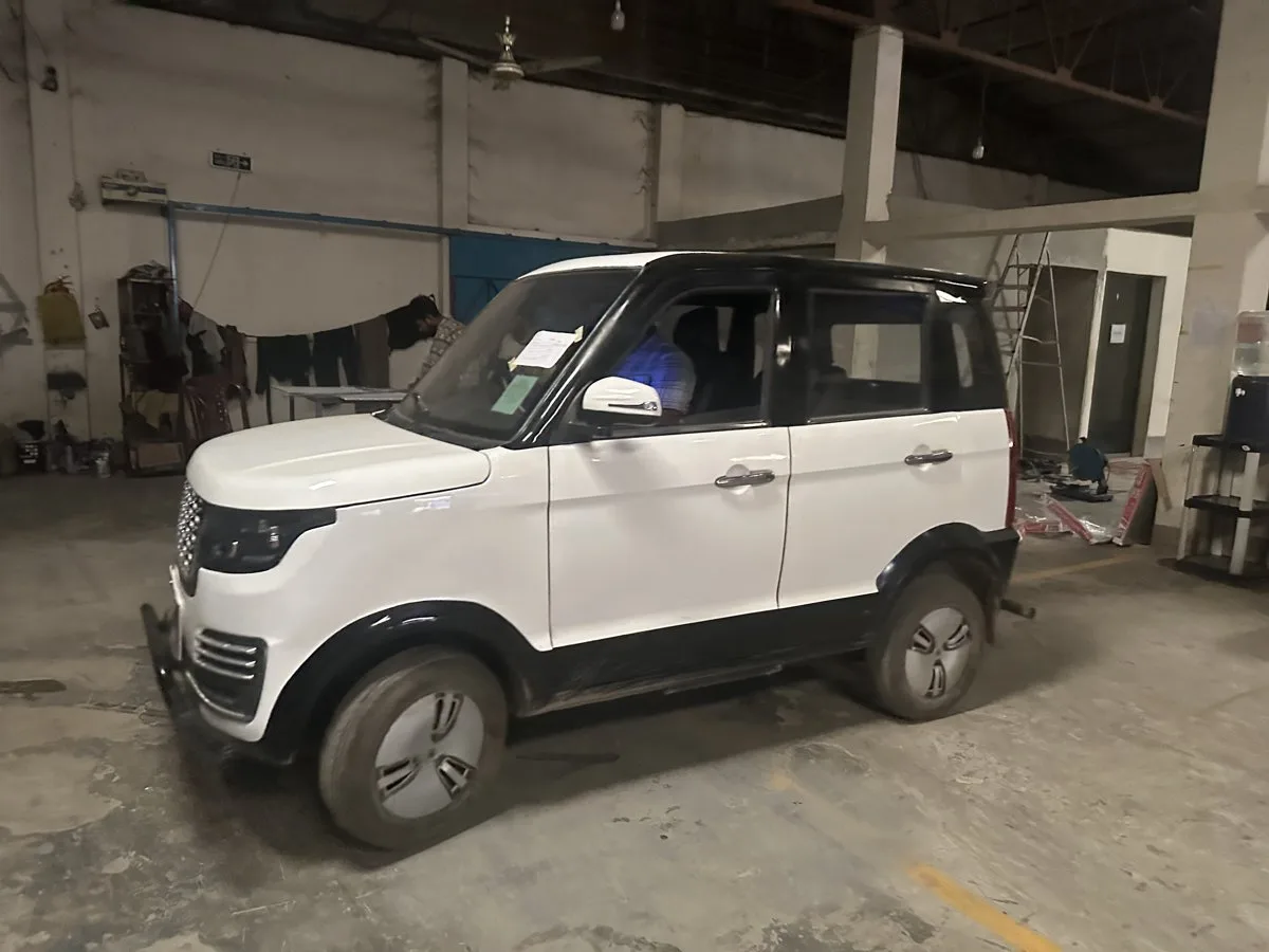 V2 side profile in workshop