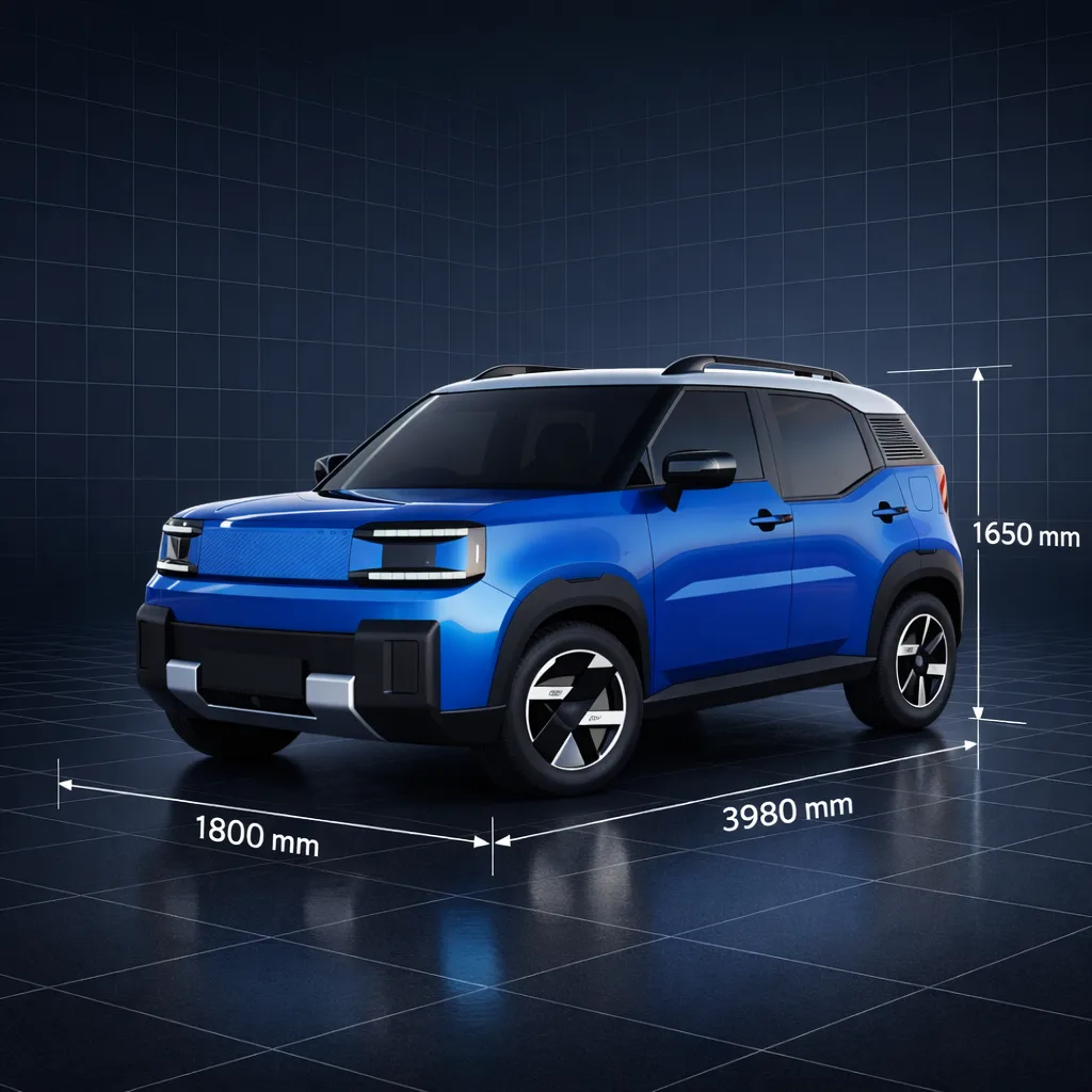 Palki X27 dimensions — 3980mm length, 1800mm width, 1650mm height